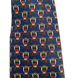 Tasmanian‎ Devil Necktie Mens Looney Tunes Warner Bros Tie Stamp Design